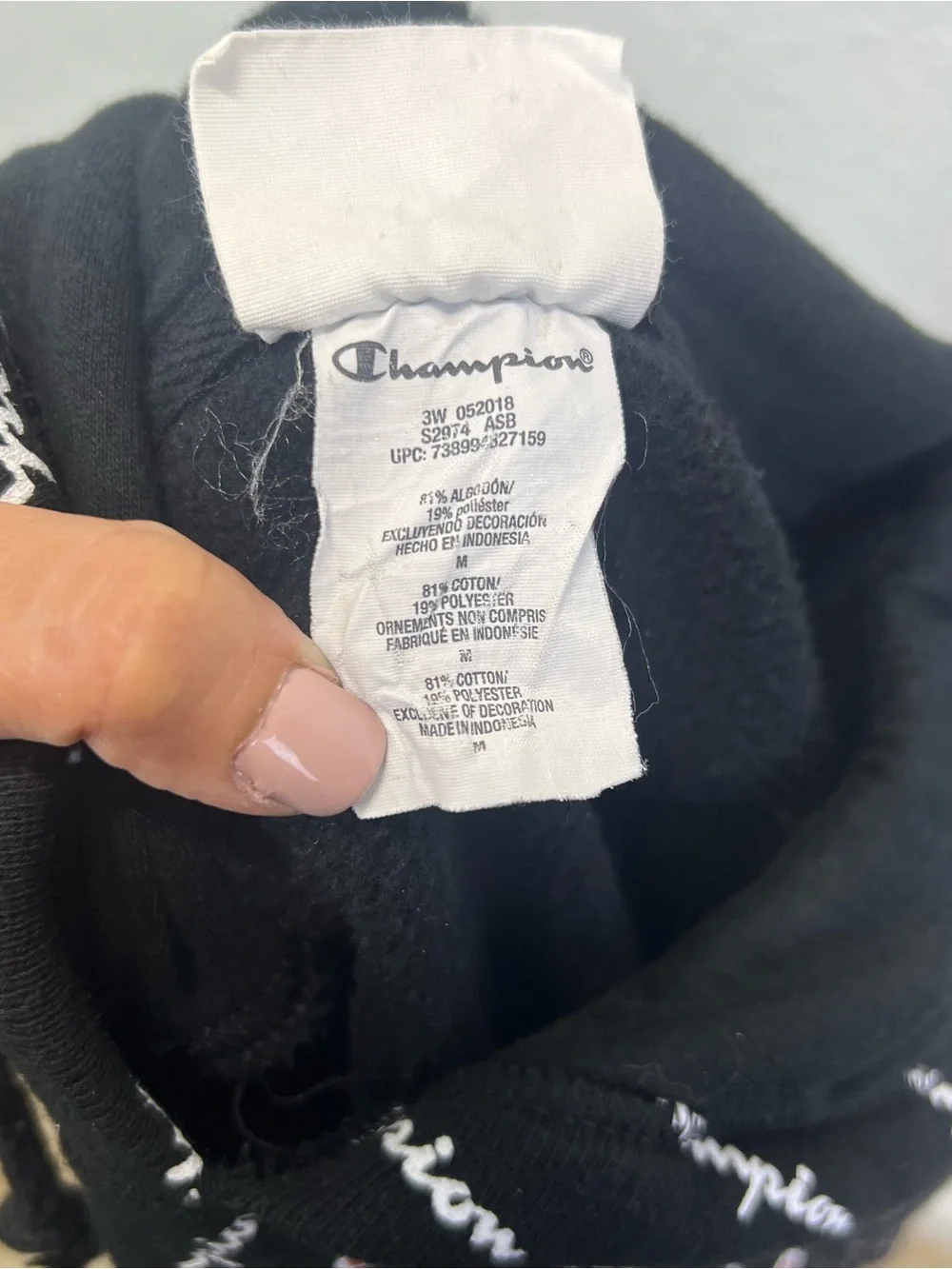 Champion Reverse Weave Men Graphic Logo Pullover Hoodie Size M